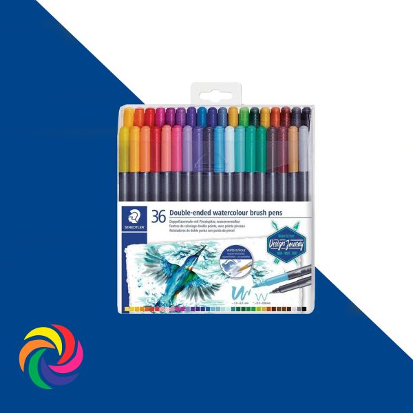 MARCADOR STAEDTLER DOBLE PUNTA WATERCOLOUR BRUSH PENS , ESTUCHE X36