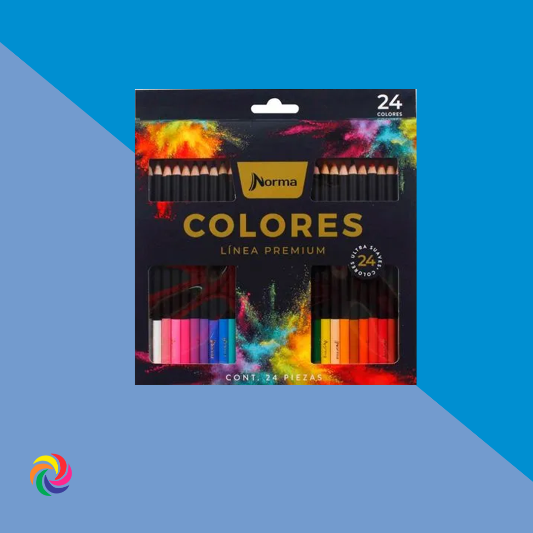 COLORES NORMA PREMIUM X 24 UNIDADES UNI PUNTA