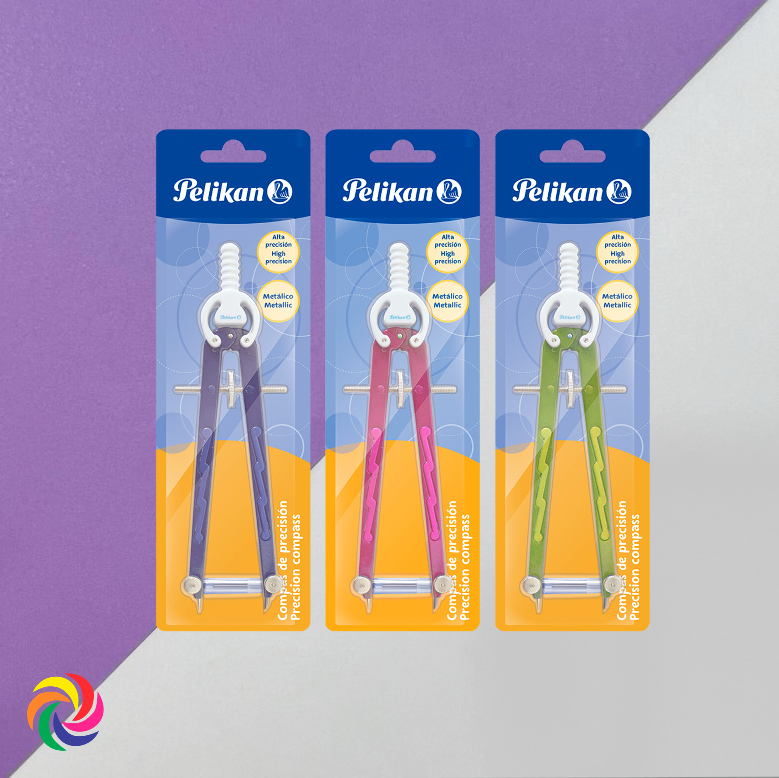 COMPÁS DE PRECISIÓN METÁLICO  PELIKAN 16 CM