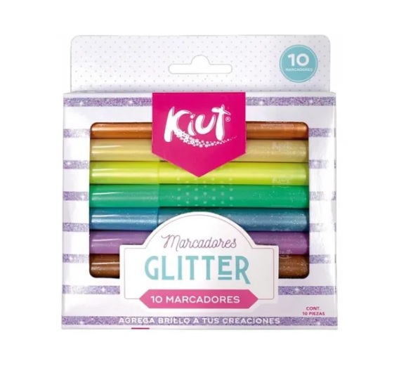 kiut glitter1 MARCADORES NORMA KIUT GLITTER X 10