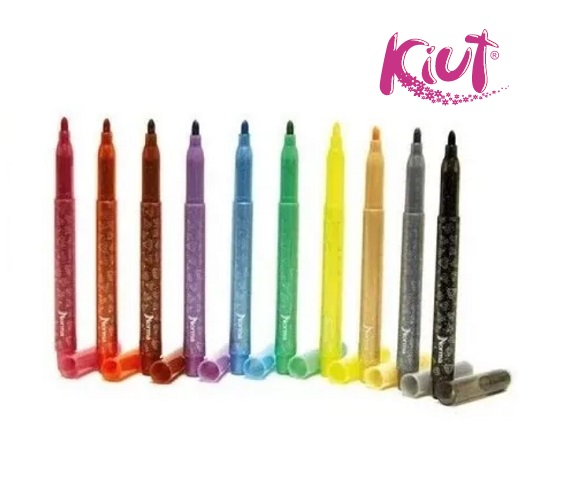 MARCADORES NORMA KIUT GLITTER X 10