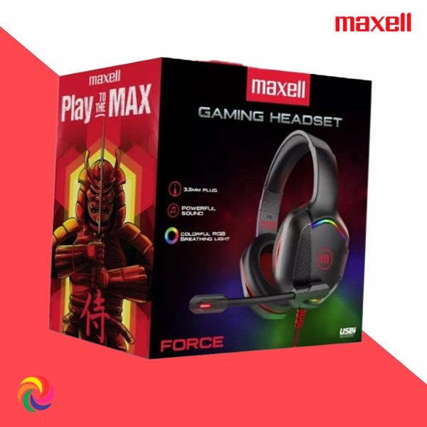 AUDIFONOS DIADEMA GAMING MAXELL FORCE9 HEADSET