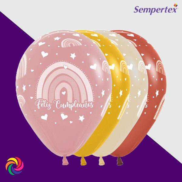 FELIZ CUMPLEAÑOS INFINITY ARCOIRIS X 50 UND