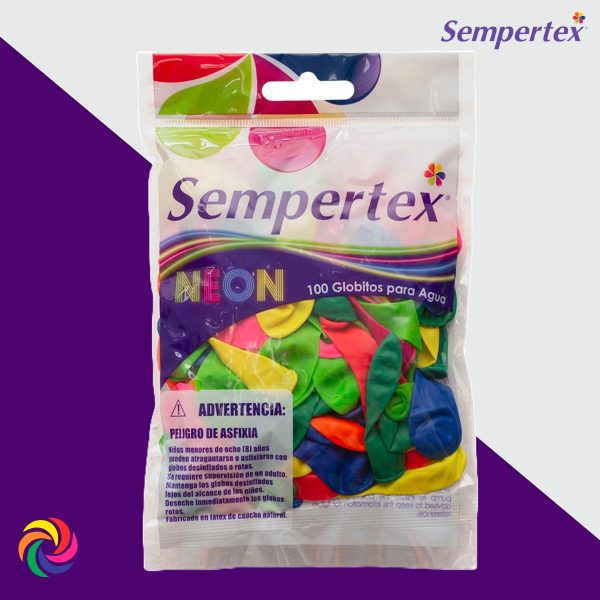 GLOBO AGUA SERPENTEX NEON SURTIDO X100