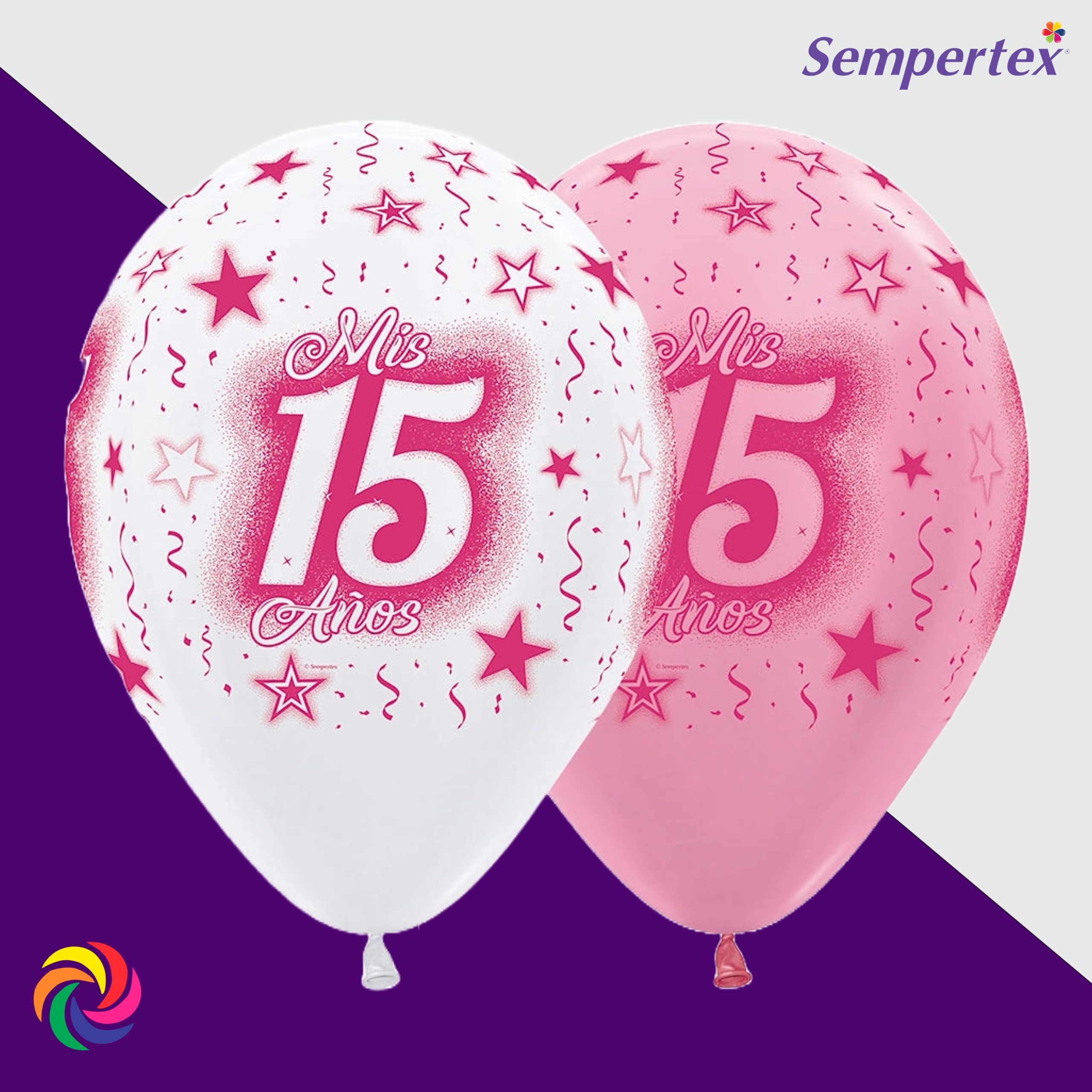 GLOBO R-12 INFINITY MIS 15 AÑOS SURT X50