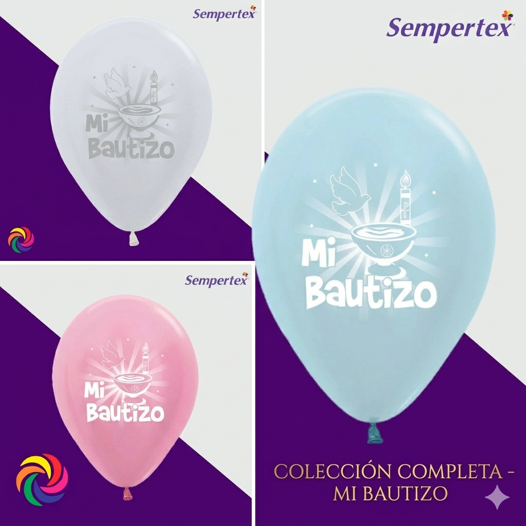 GLOBO R-12 SEMPERTEX MI BAUTIZO X 50 UND