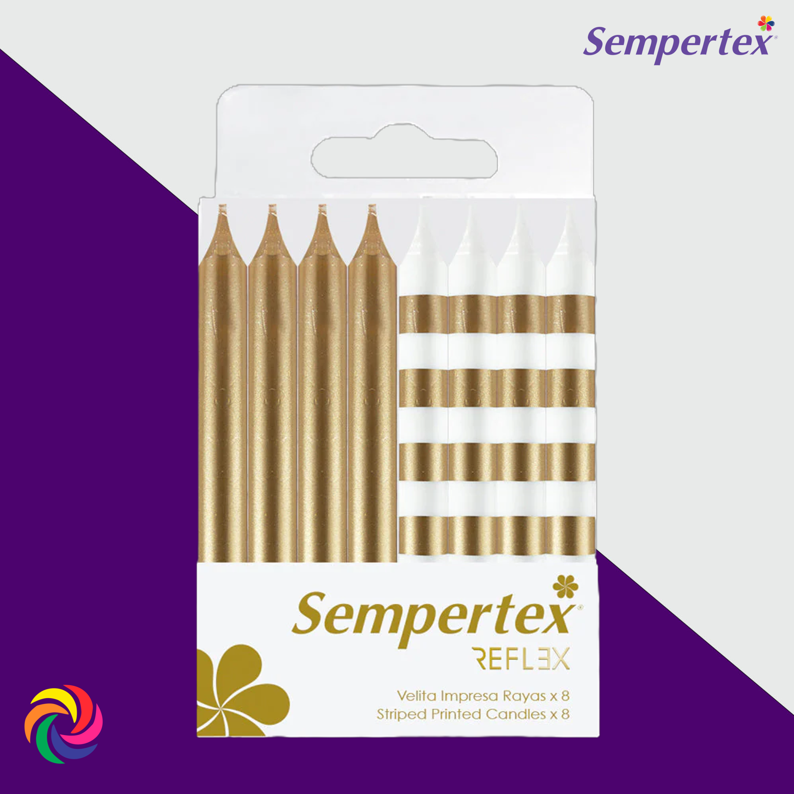 VELITA SEMPERTEX IMPRESA RAYAS-POLKA SURTIDO X  8UND
